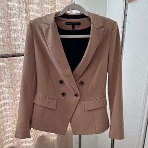 White House Black Market Tan Double-Breasted Blazer